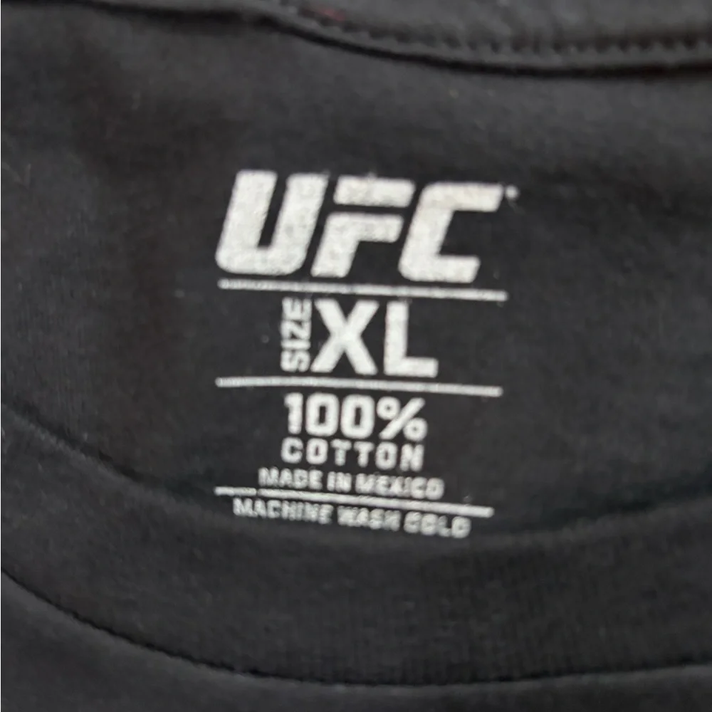 UFC Black Short Sleeve Tee with Red and Gold Logo - Picture 7 of 7